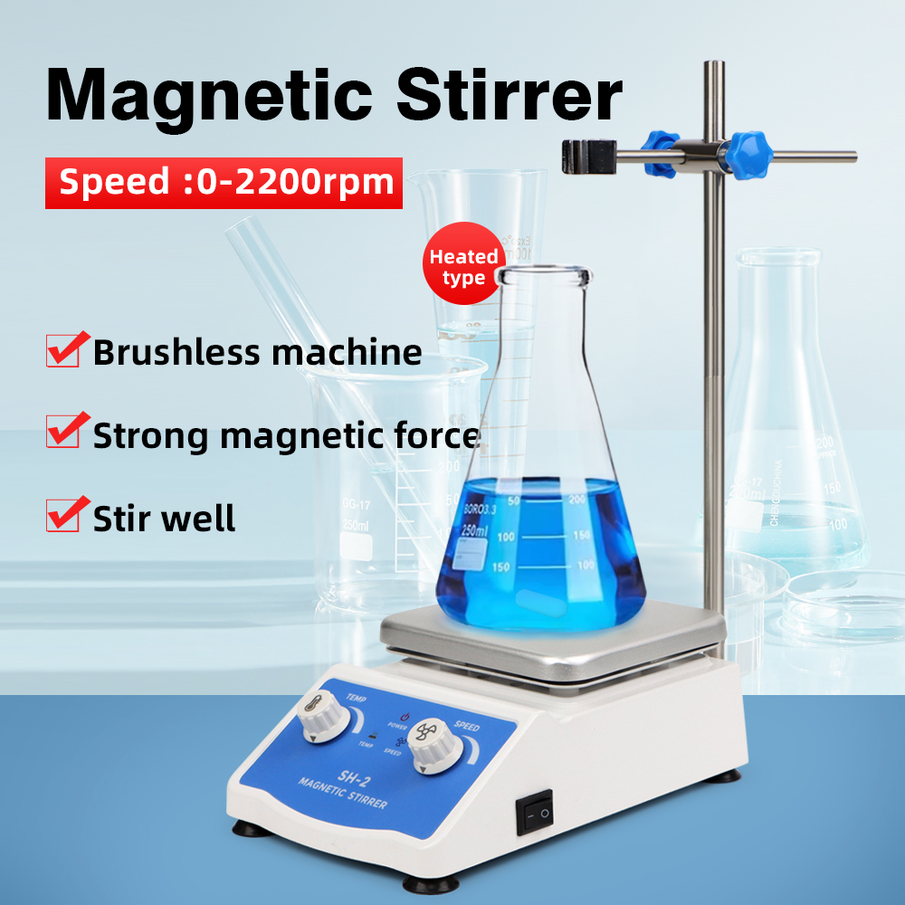 Lab Magnetic Stirrer Hot Plate - Agitador magnético de calefacción SH-2, máquina